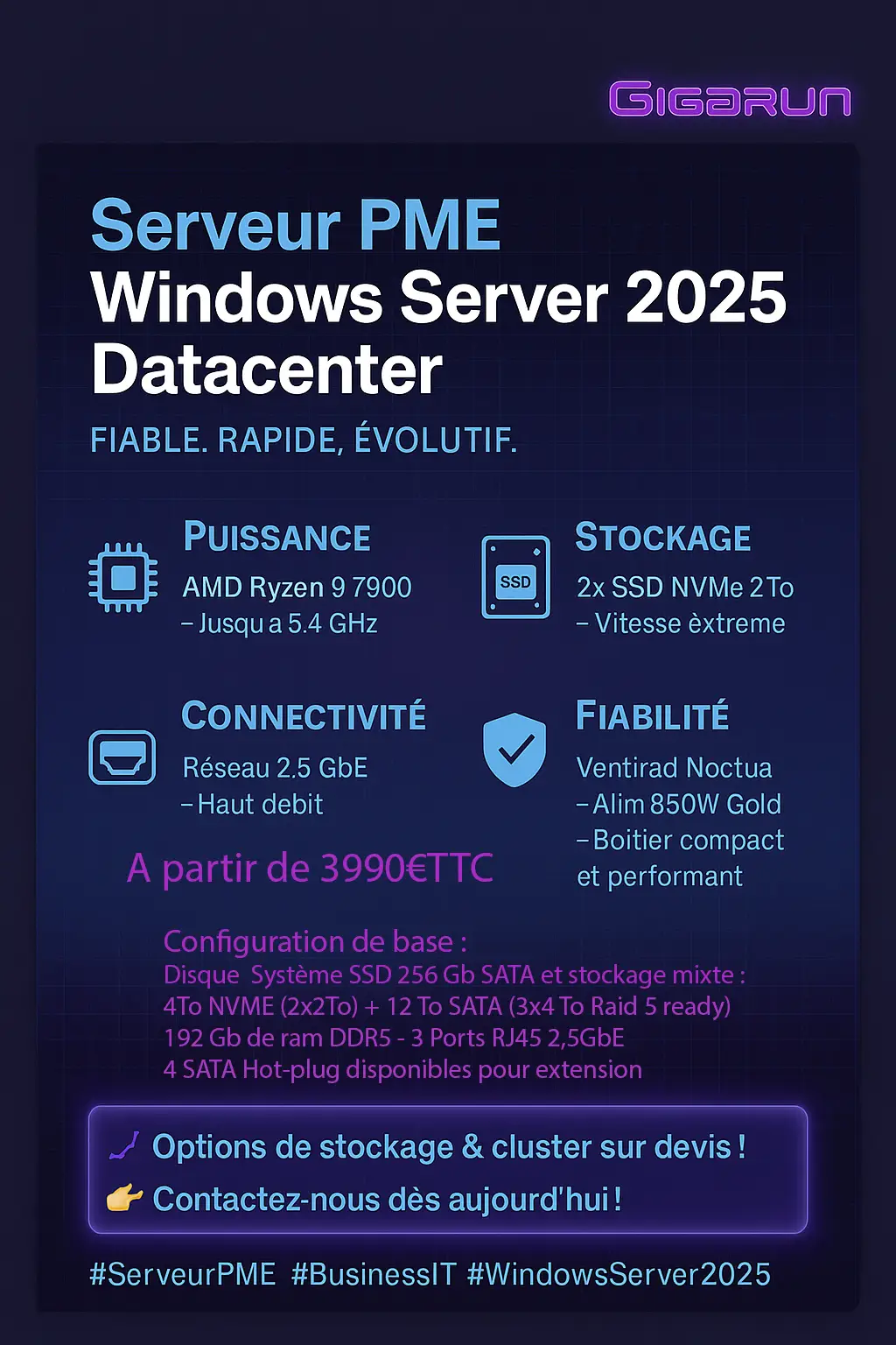 Serveur PME Windows Server 2025 Datacenter