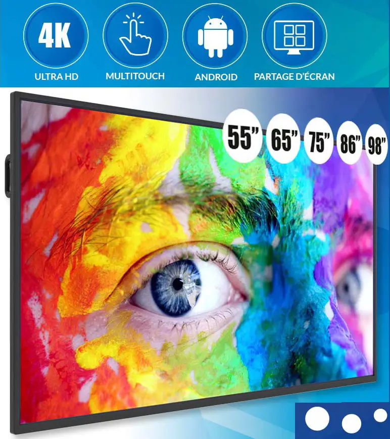 Écran interactif installé à La Réunion